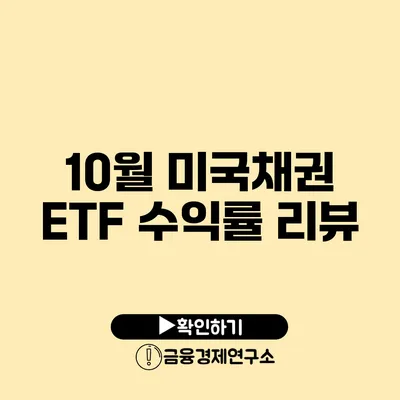 10월 미국채권 ETF 수익률 리뷰