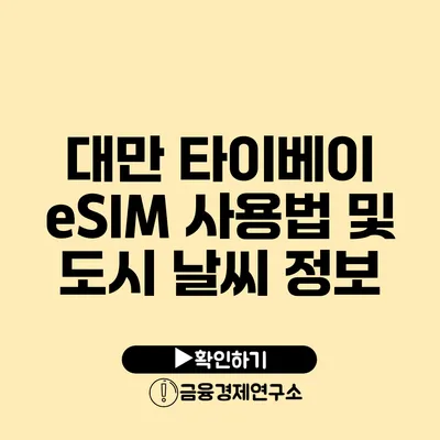 대만 타이베이 eSIM 사용법 및 도시 날씨 정보