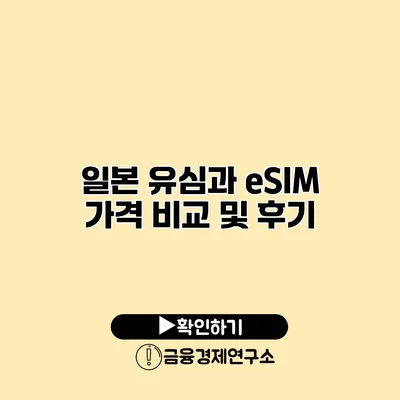 일본 유심과 eSIM 가격 비교 및 후기