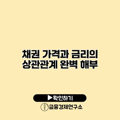 채권 가격과 금리의 상관관계 완벽 해부