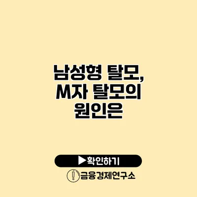 남성형 탈모, M자 탈모의 원인은?