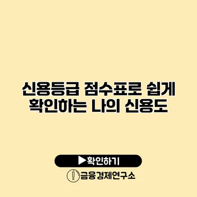 신용등급 점수표로 쉽게 확인하는 나의 신용도