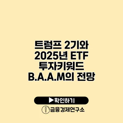 트럼프 2기와 2025년 ETF 투자키워드 B.A.A.M의 전망