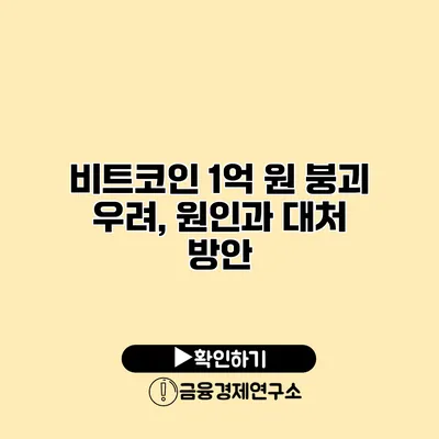 비트코인 1억 원 붕괴 우려, 원인과 대처 방안