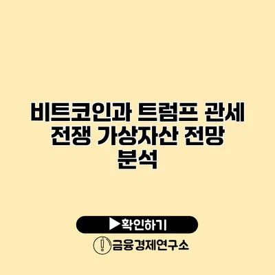 비트코인과 트럼프 관세 전쟁 가상자산 전망 분석